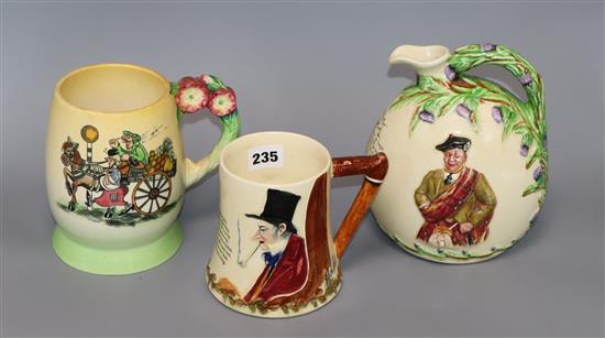 Three musical mugs and jugs